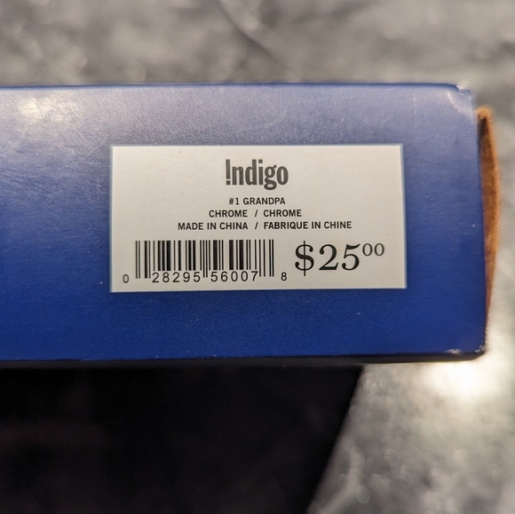 Indigo get Happy #1 Grandpa chrome display sign new - Picture 9 of 11